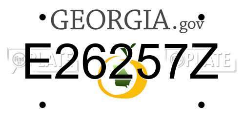 E26257Z Georgia License Plate