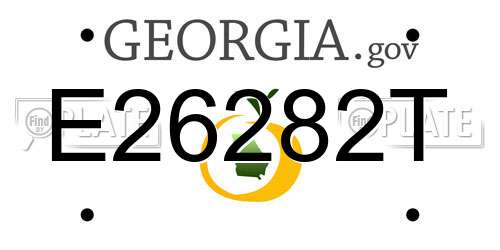 E26282T Georgia License Plate