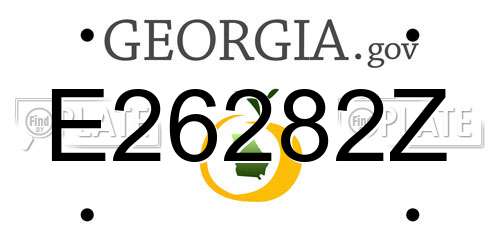 E26282Z Georgia License Plate