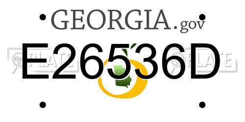 E26536D Georgia License Plate