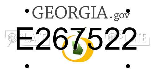 E267522 Georgia License Plate