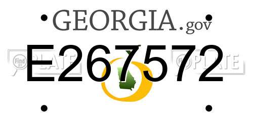 E267572 Georgia License Plate
