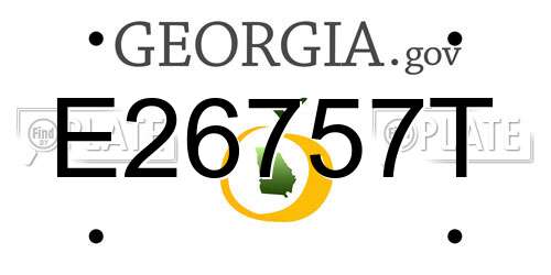 E26757T Georgia License Plate