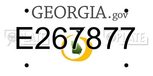 E267877 Georgia License Plate