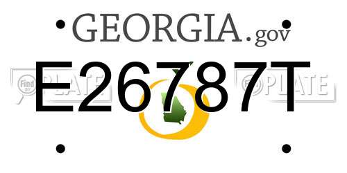 E26787T Georgia License Plate