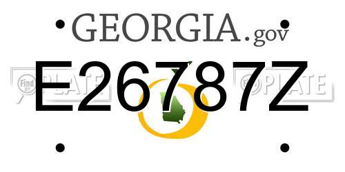 E26787Z Georgia License Plate