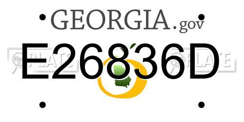 E26836D Georgia License Plate