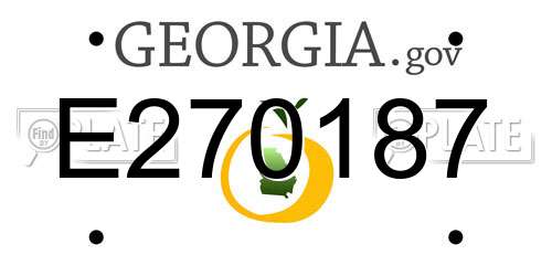 E270187 Georgia License Plate