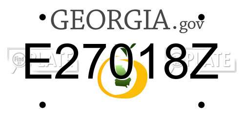 E27018Z Georgia License Plate