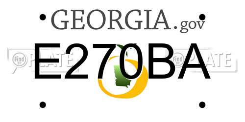E270BA Georgia License Plate