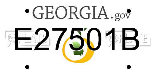 E27501B Georgia License Plate