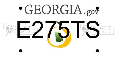 E275TS Georgia License Plate