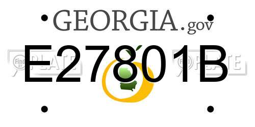 E27801B Georgia License Plate