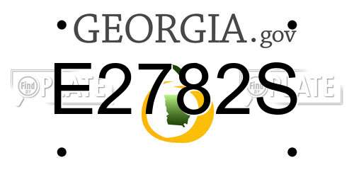 E2782S Georgia License Plate