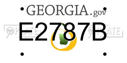 E2787B Georgia License Plate