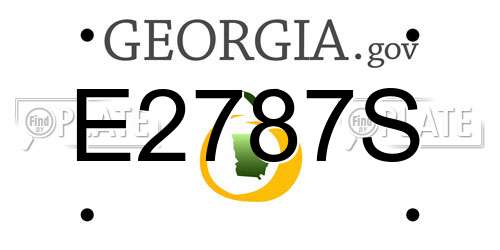 E2787S Georgia License Plate