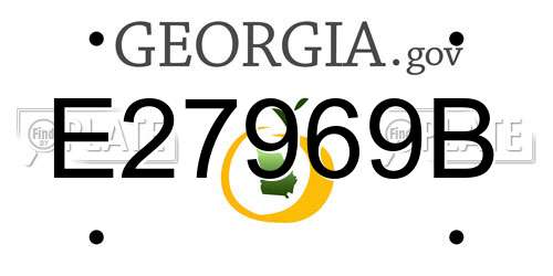 E27969B Georgia License Plate