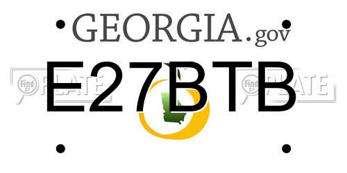 E27BTB Georgia License Plate