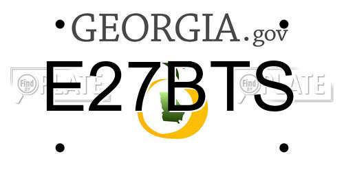 E27BTS Georgia License Plate