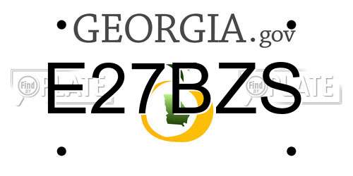 E27BZS Georgia License Plate
