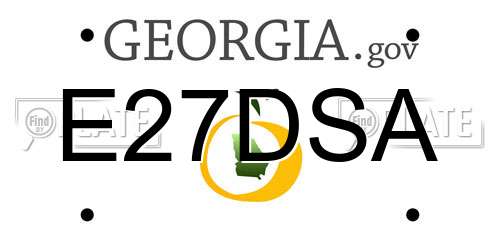 E27DSA Georgia License Plate