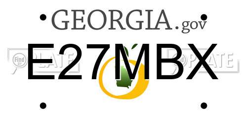 E27MBX Georgia License Plate