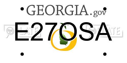 E27OSA Georgia License Plate