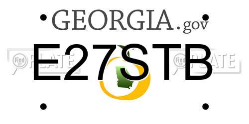 E27STB Georgia License Plate
