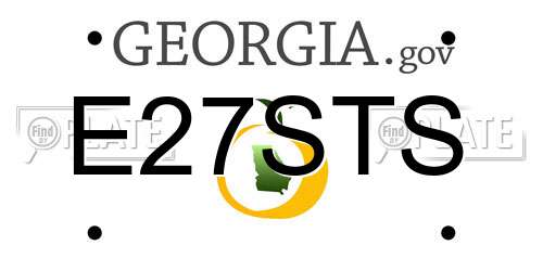 E27STS Georgia License Plate