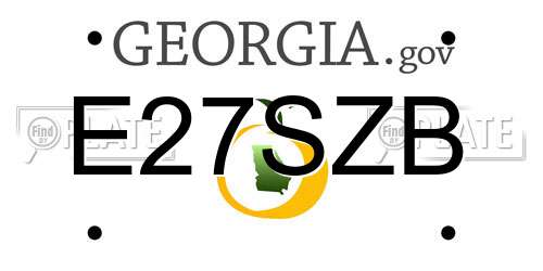 E27SZB Georgia License Plate