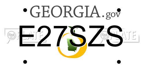 E27SZS Georgia License Plate