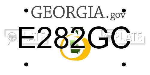 E282GC Georgia License Plate