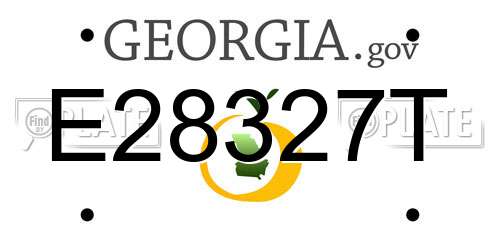 E28327T Georgia License Plate