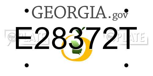 E28372T Georgia License Plate