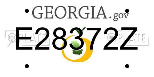 E28372Z Georgia License Plate