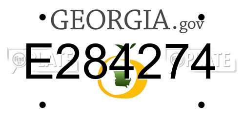 E284274 Georgia License Plate