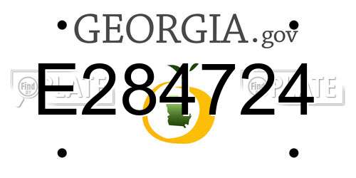 E284724 Georgia License Plate