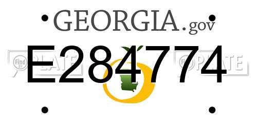 E284774 Georgia License Plate