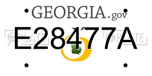 E28477A Georgia License Plate