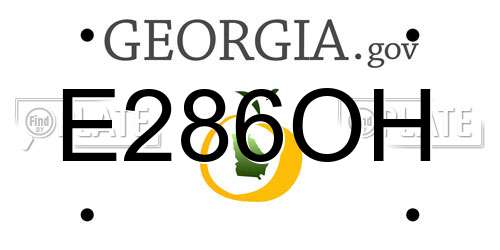 E286OH Georgia License Plate