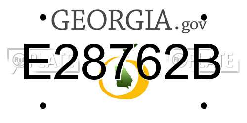 E28762B Georgia License Plate