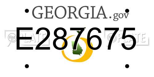 E287675 Georgia License Plate