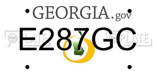 E287GC Georgia License Plate