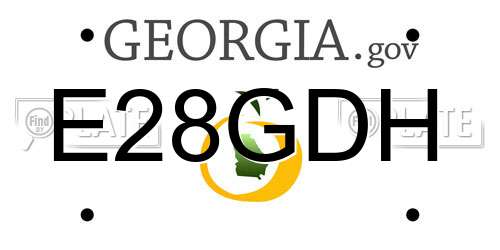 E28GDH Georgia License Plate