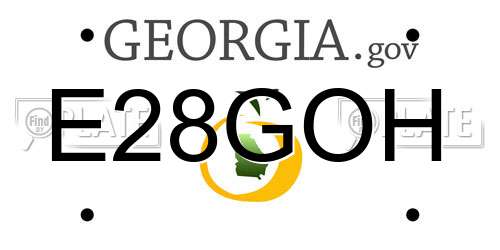 E28GOH Georgia License Plate