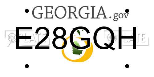 E28GQH Georgia License Plate