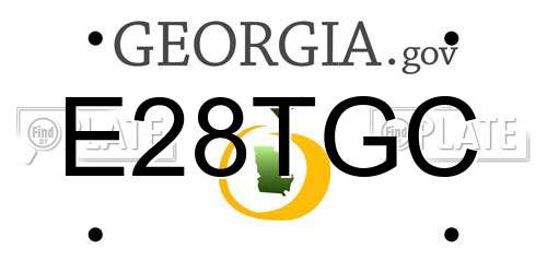E28TGC Georgia License Plate