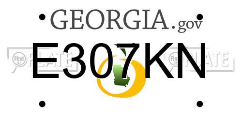 E307KN Georgia License Plate