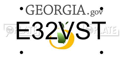 E32VST Georgia License Plate