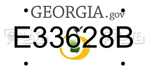 E33628B Georgia License Plate